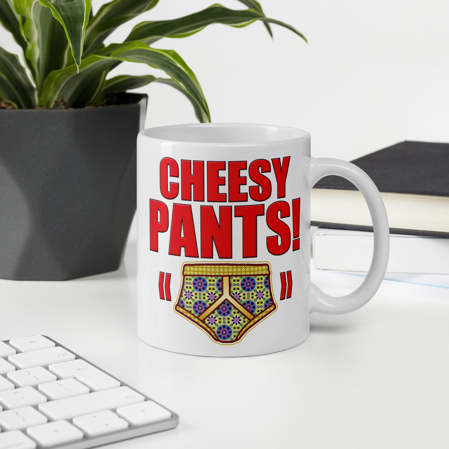 Cheesy Pants Funny Slogan Ceramic 11oz Mug