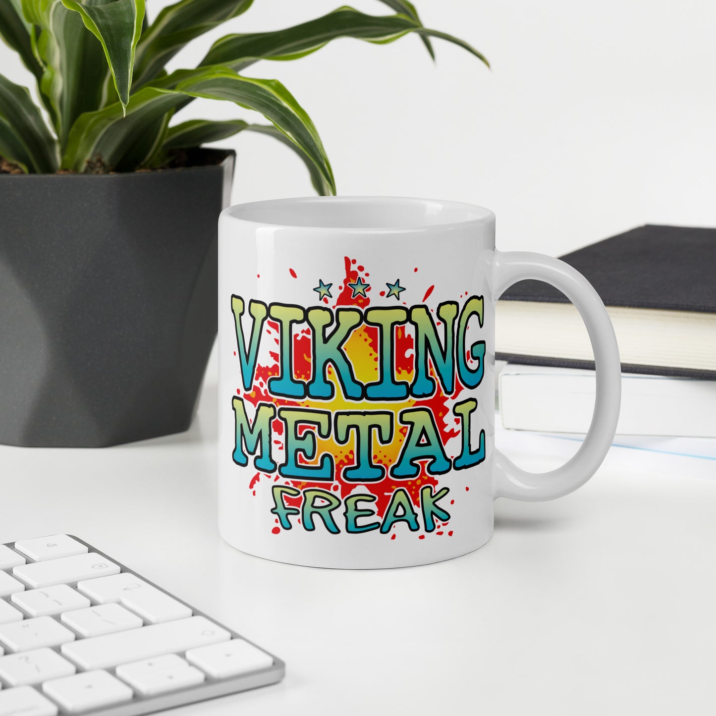 Viking Metal Ceramic Mug