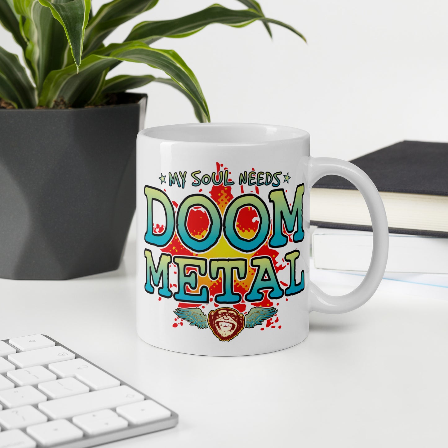 Doom Metal 11oz White Ceramic Soul Mug