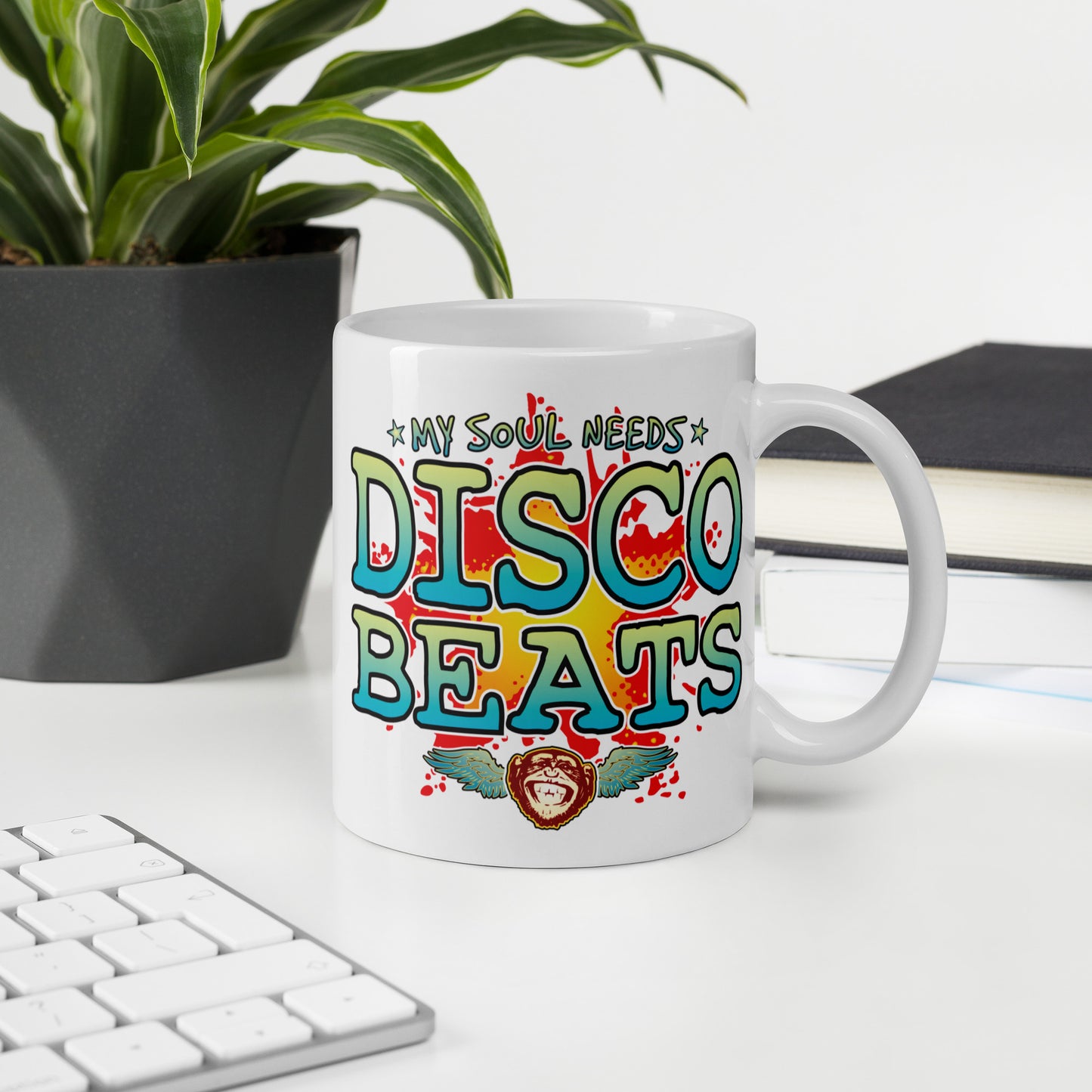 Disco Beats 11oz White Ceramic Soul Mug