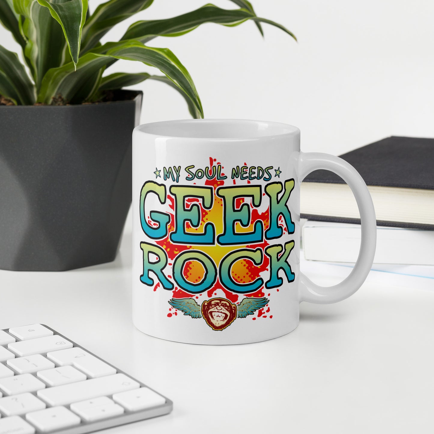 Geek Rock 11oz White Ceramic Soul Mug