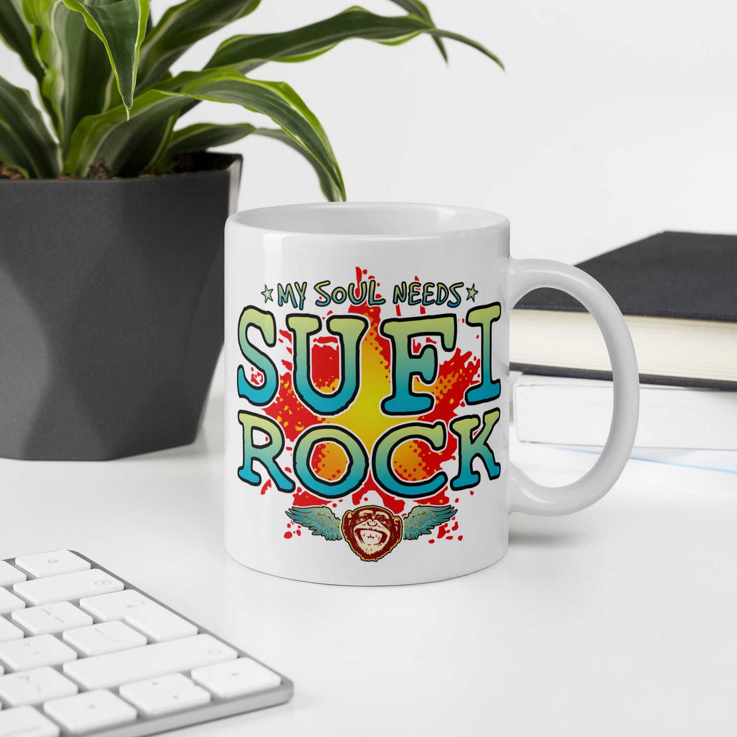 Sufi Rock 11oz White Ceramic Soul Mug