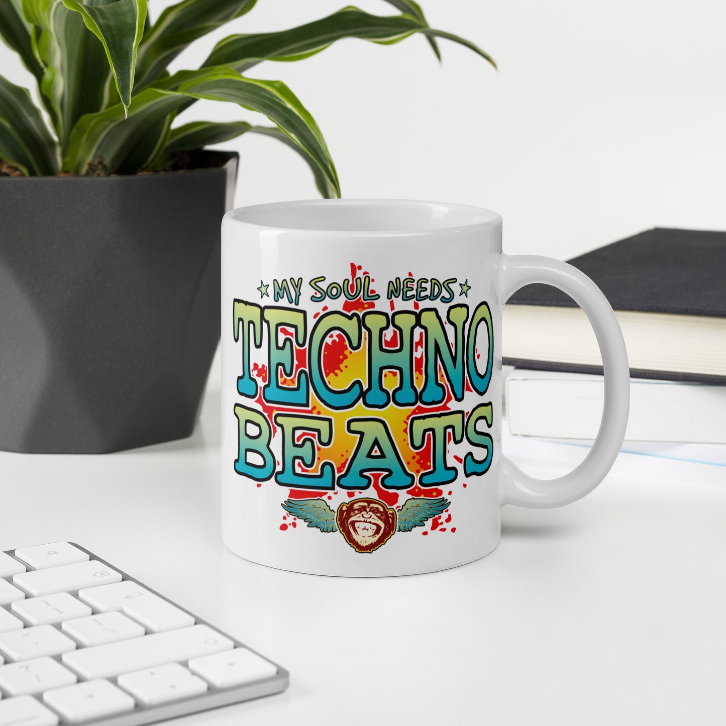 Techno Beats 11oz White Ceramic Soul Mug