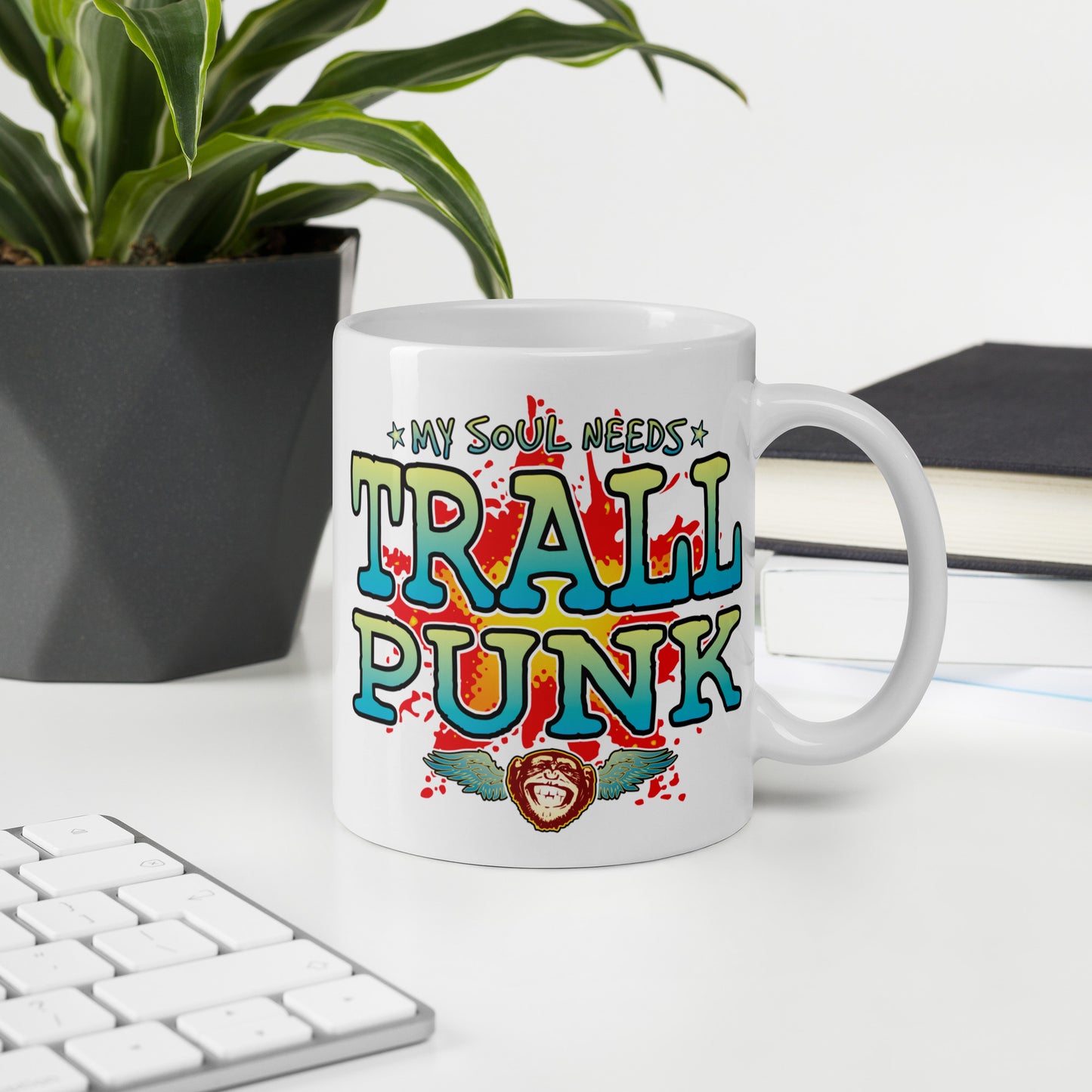Trallpunk 11oz White Ceramic Soul Mug