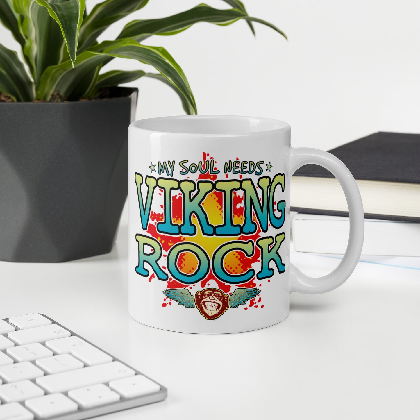 Viking Rock 11oz White Ceramic Soul Mug