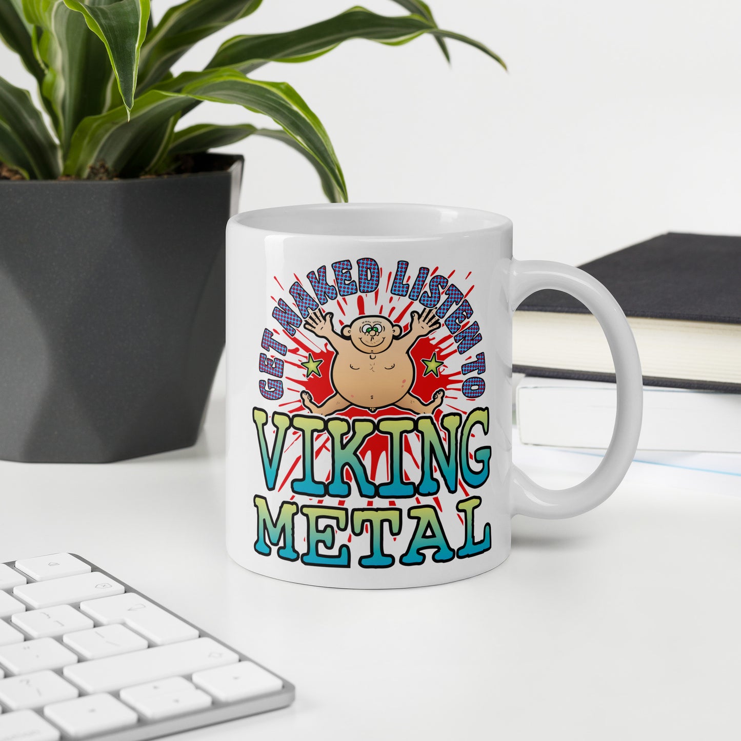 Viking Metal Ceramic Mug