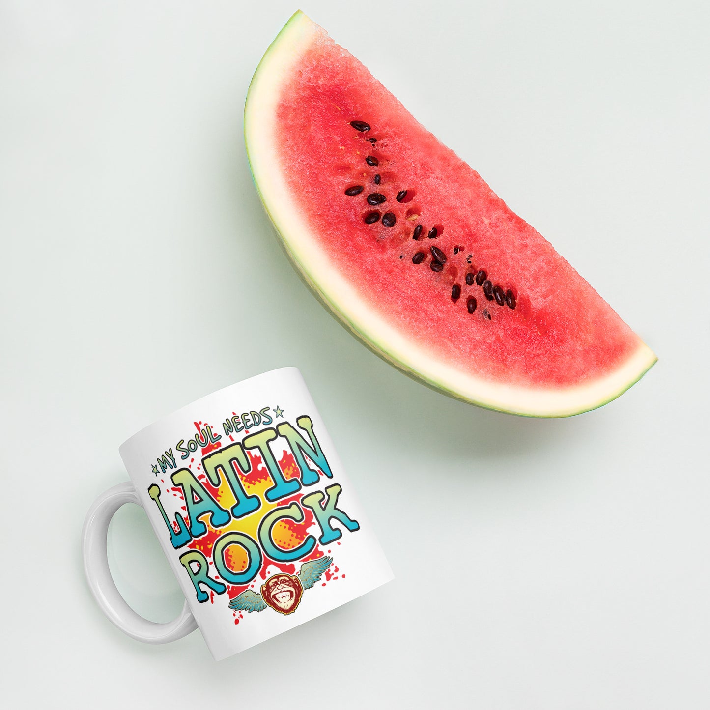 Latin Rock 11oz White Ceramic Soul Mug