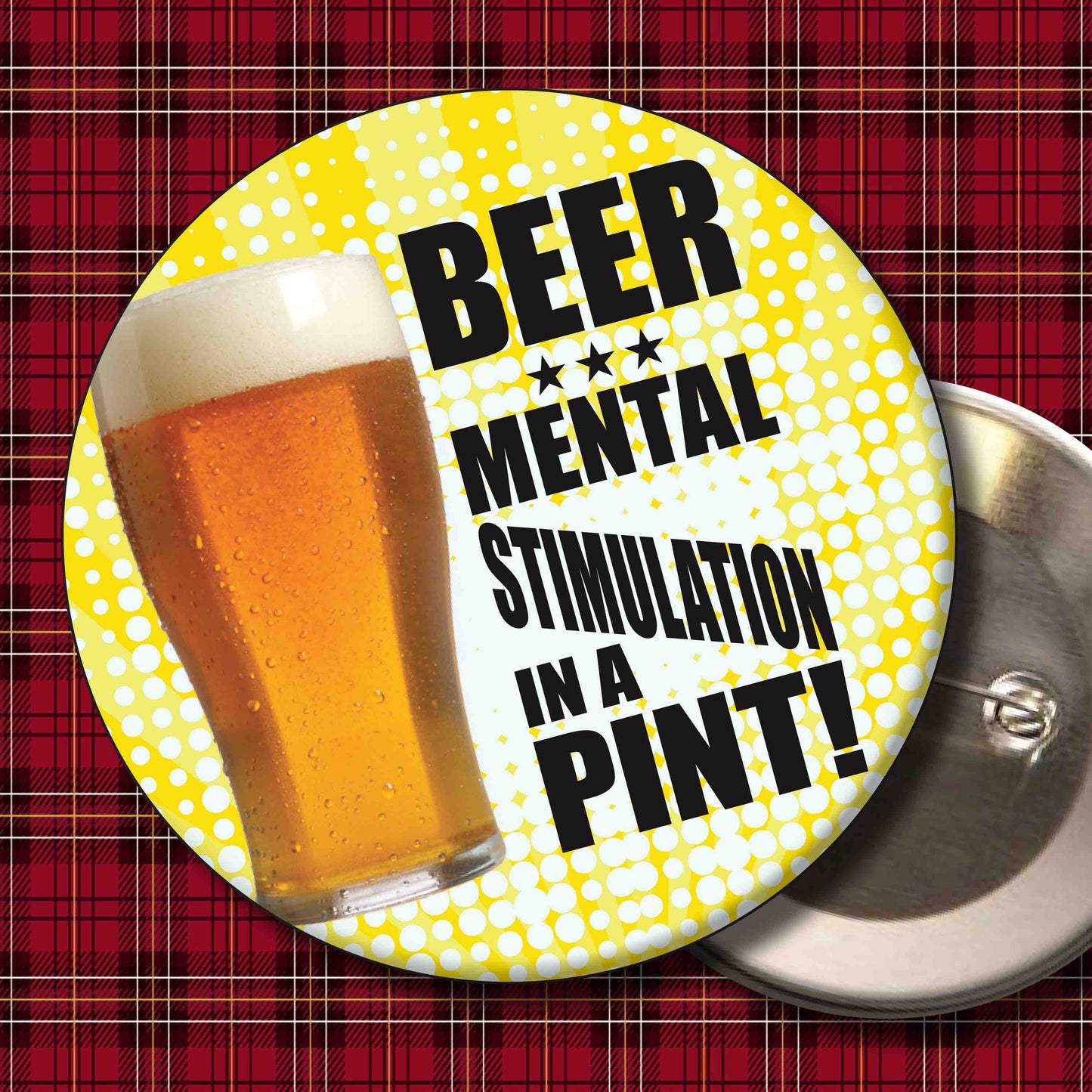 Beer Stimulation Art Print + Badge + Bottle Opener + Birthday Card
