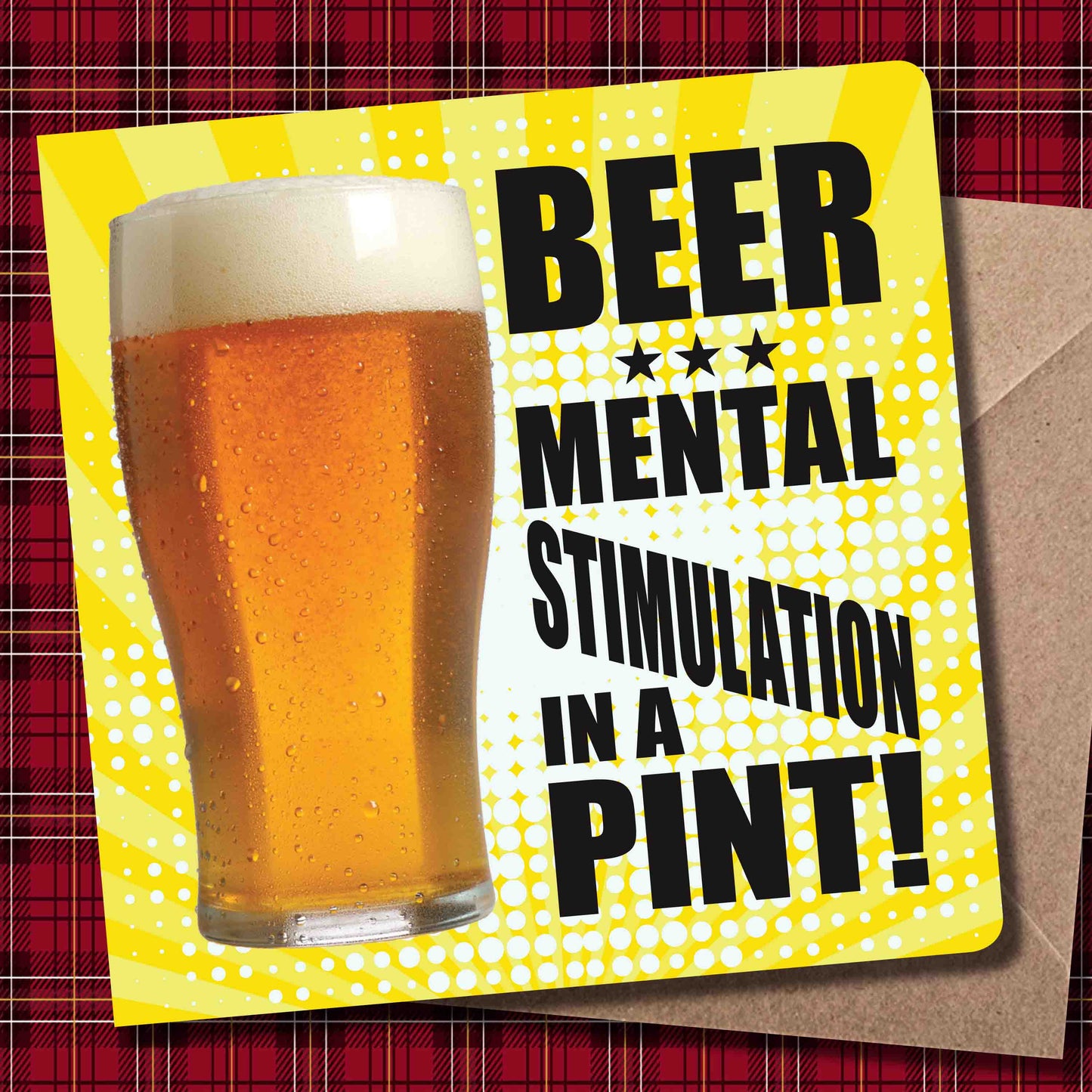 Beer Stimulation Art Print + Badge + Bottle Opener + Birthday Card