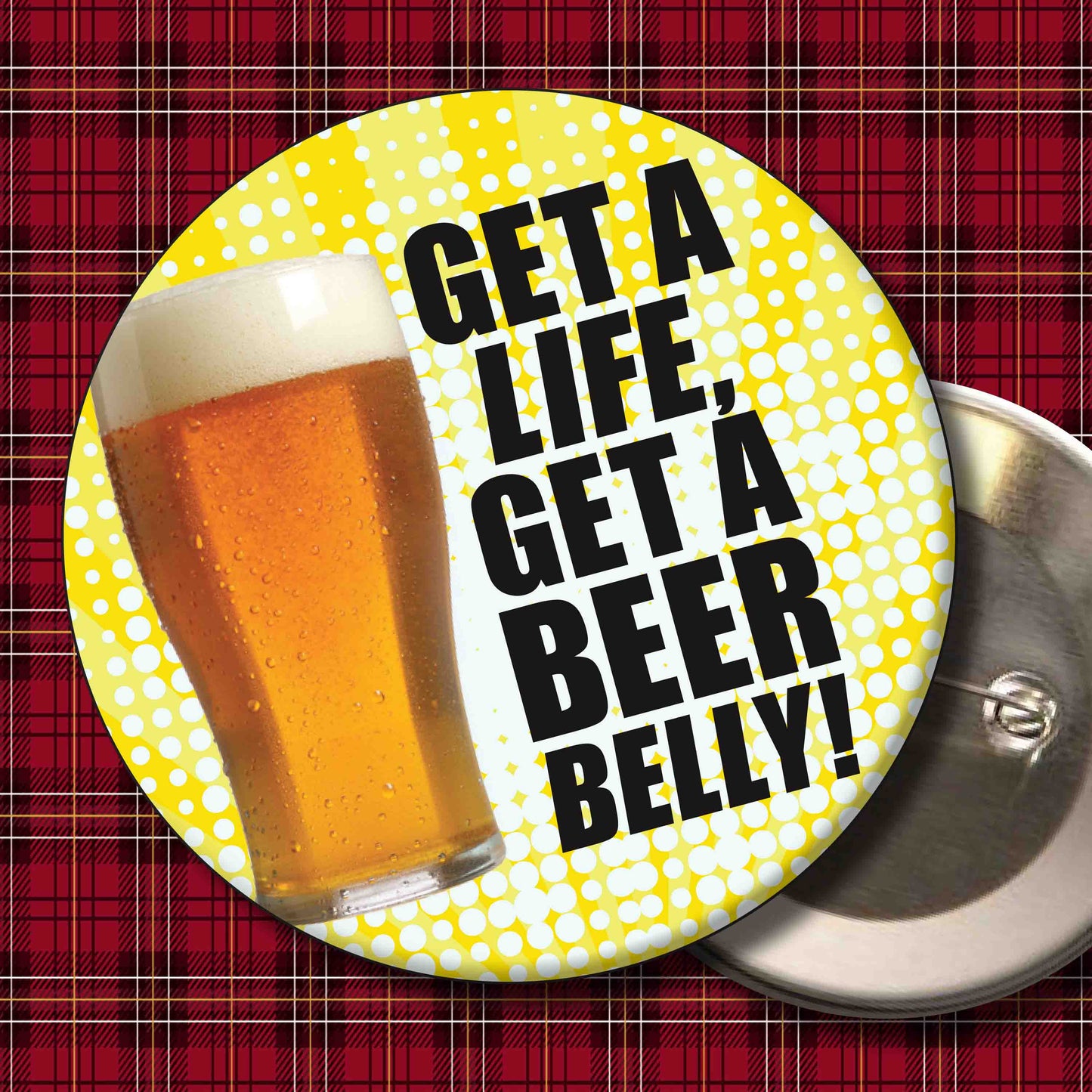 Beer Belly Art Print + Badge + Bottle Opener + Birthday Card