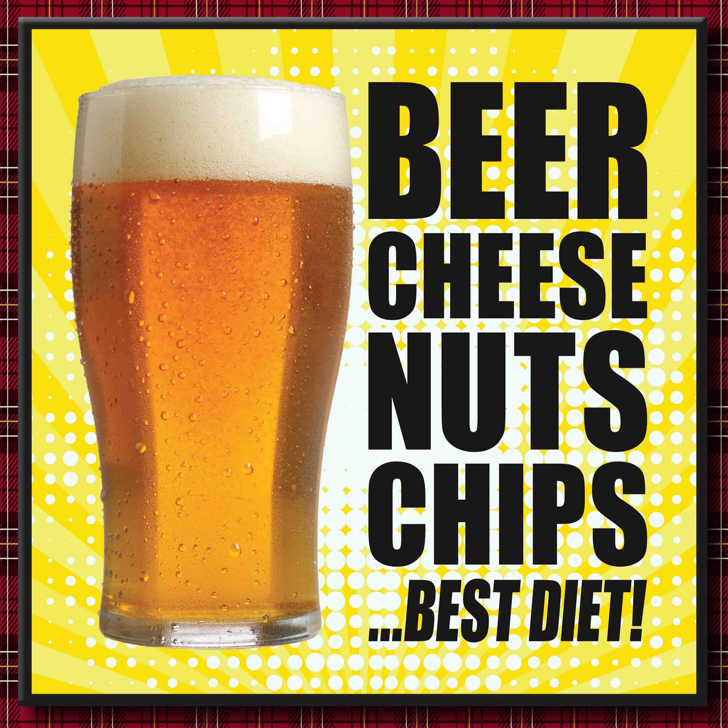 Beer Diet Art Print + Badge + Bottle Opener + Birthday Card