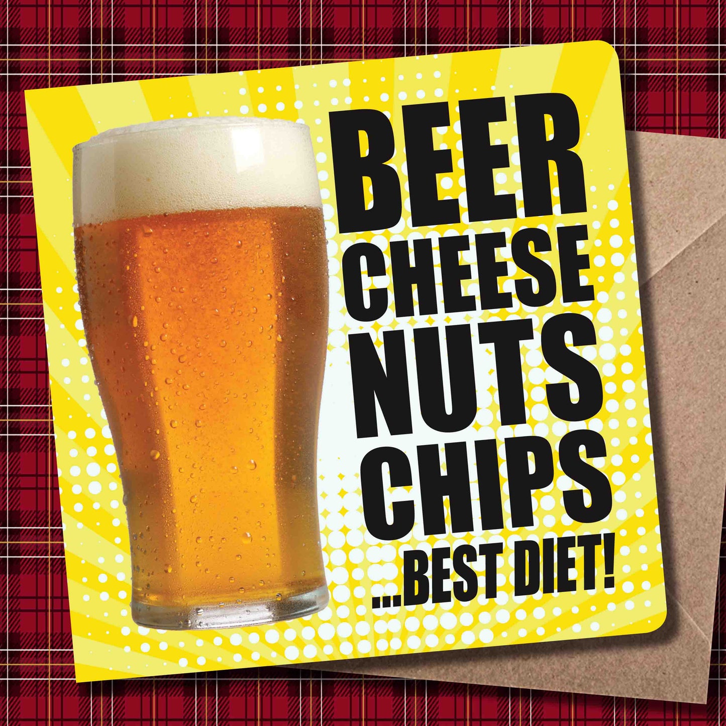 Beer Diet Art Print + Badge + Bottle Opener + Birthday Card