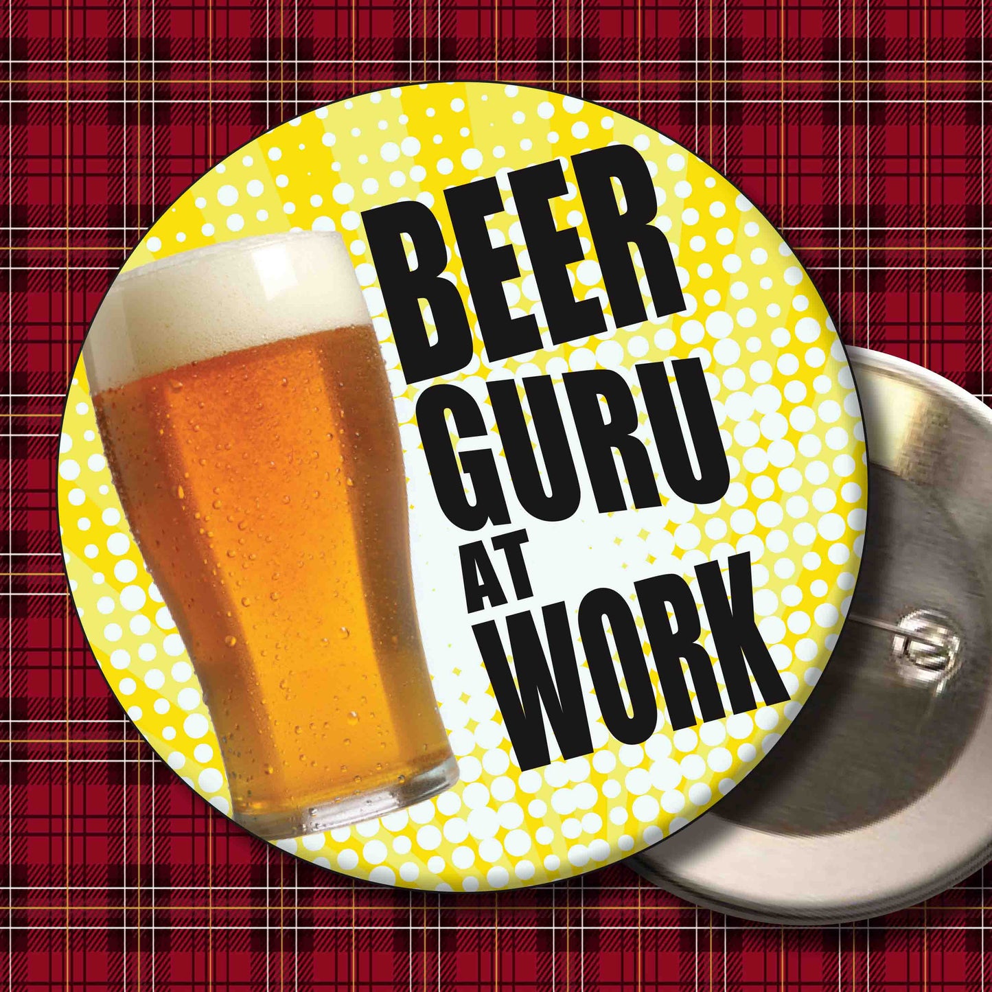Beer Guru At Work Art Print + Badge + Bottle Opener + Birthday Card