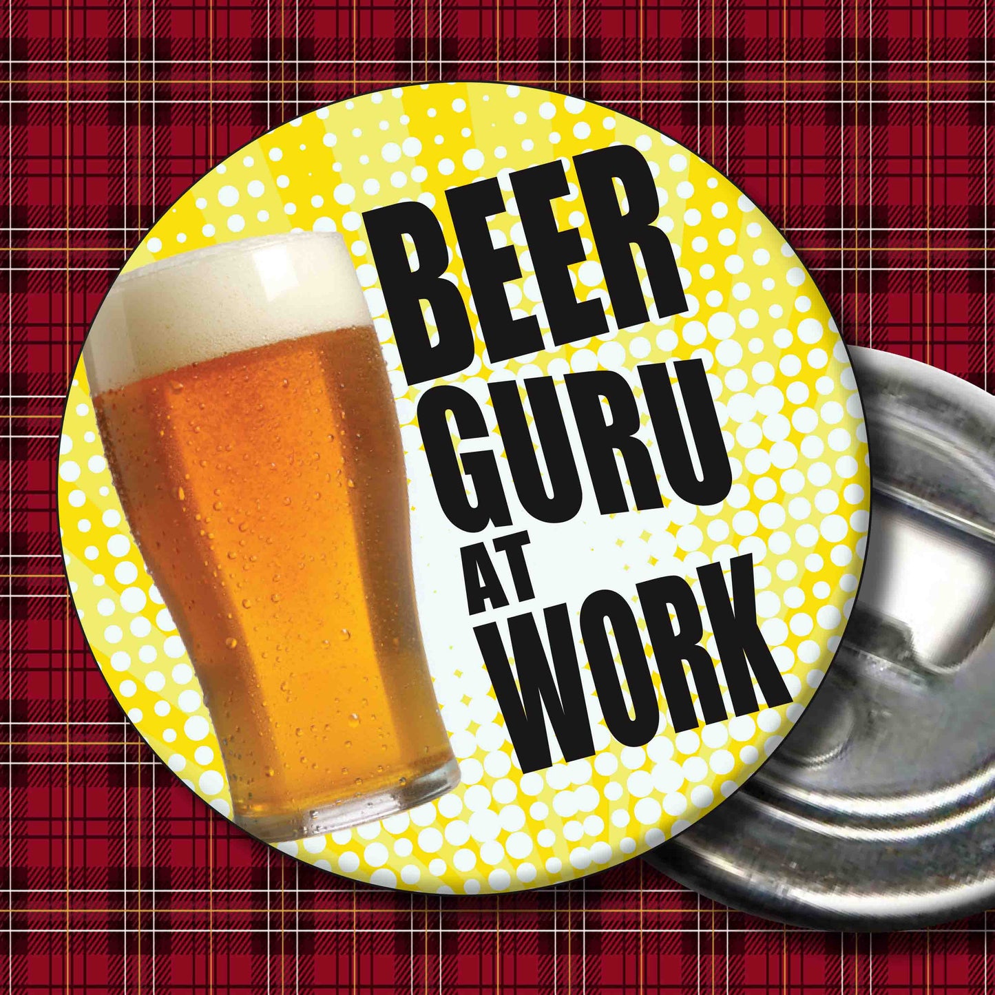 Beer Guru At Work Art Print + Badge + Bottle Opener + Birthday Card
