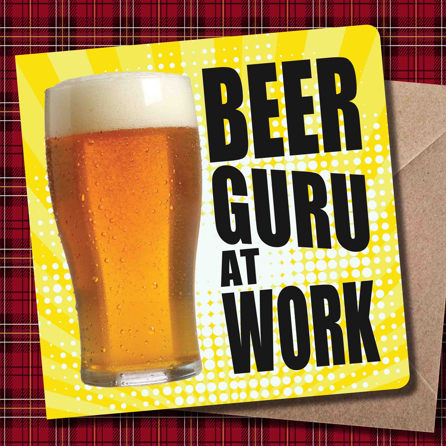 Beer Guru At Work Art Print + Badge + Bottle Opener + Birthday Card