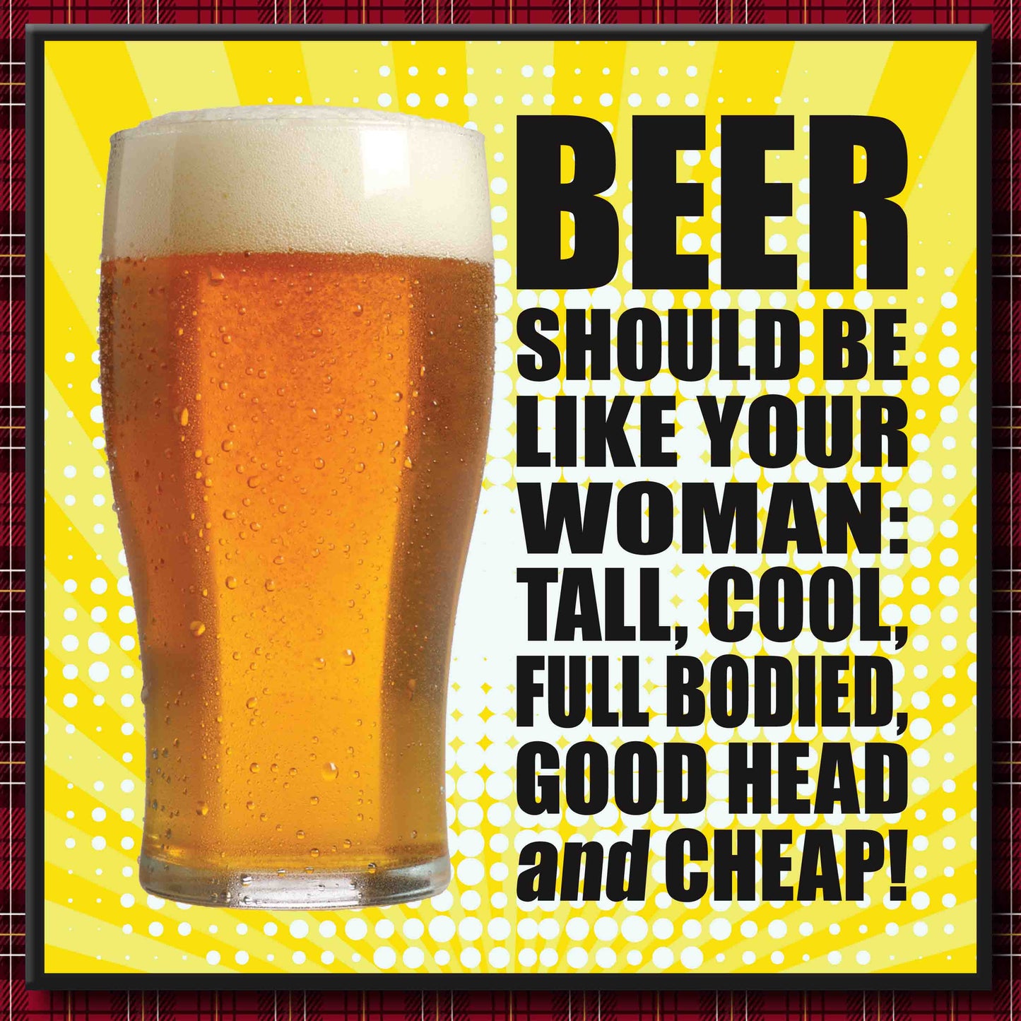Beer And Women Art Print + Badge + Bottle Opener + Birthday Card