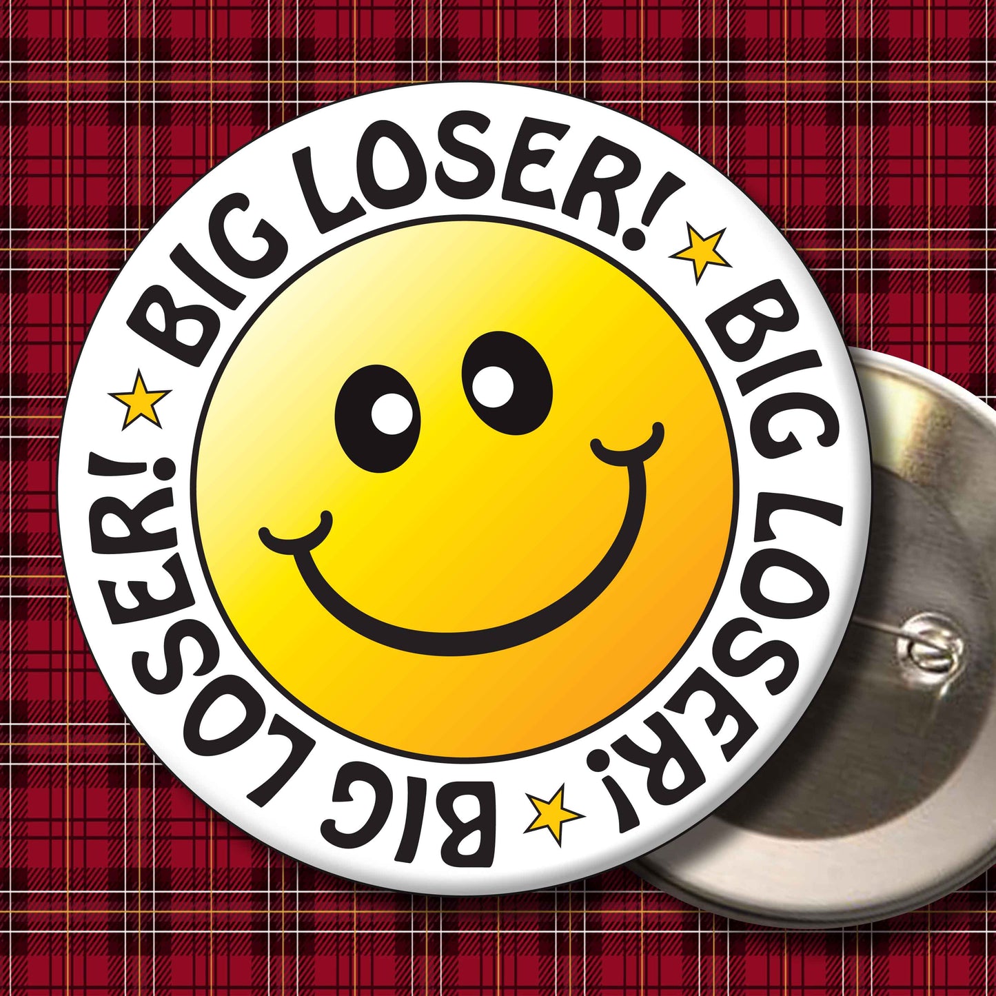 Big Loser! Smiley Badge + Bottle Opener