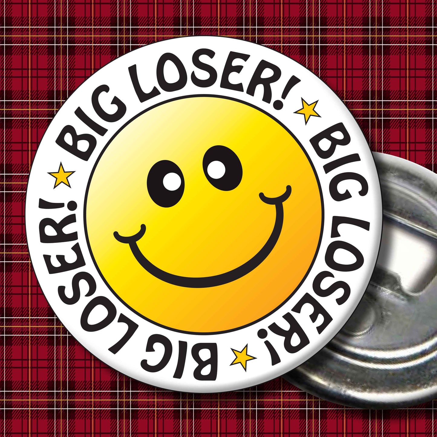 Big Loser! Smiley Badge + Bottle Opener
