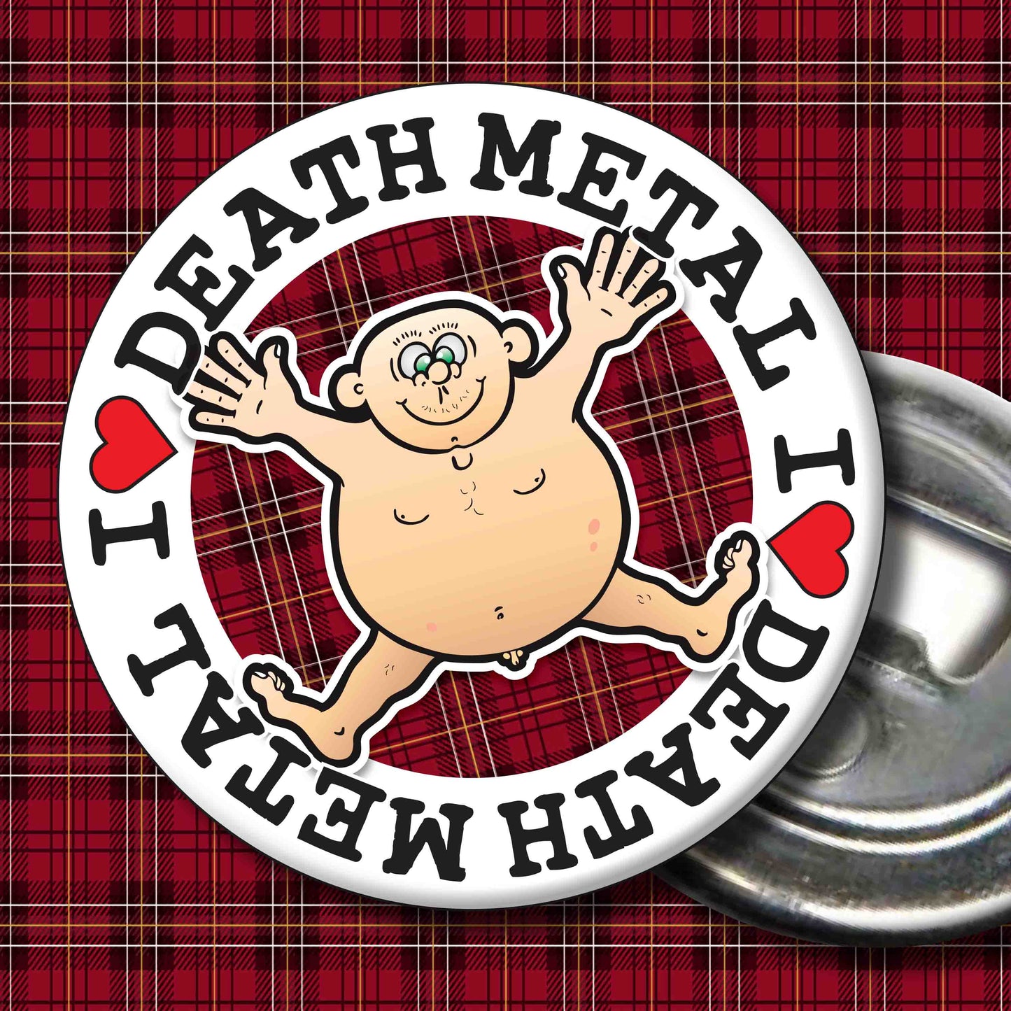 Fat Man "I Love Death Metal" Art Print + Stuff