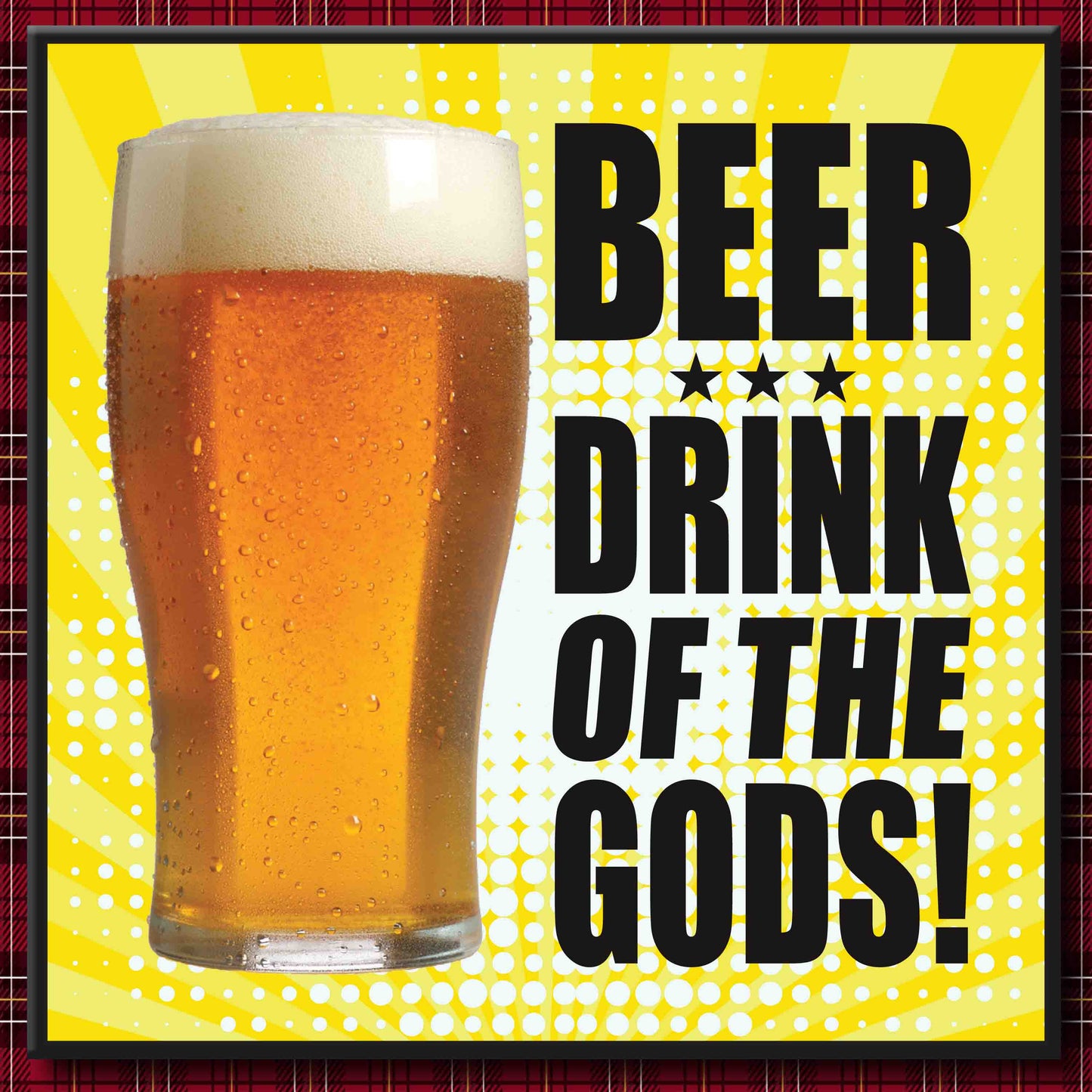 Beer Gods Art Print + Badge + Bottle Opener + Birthday Card