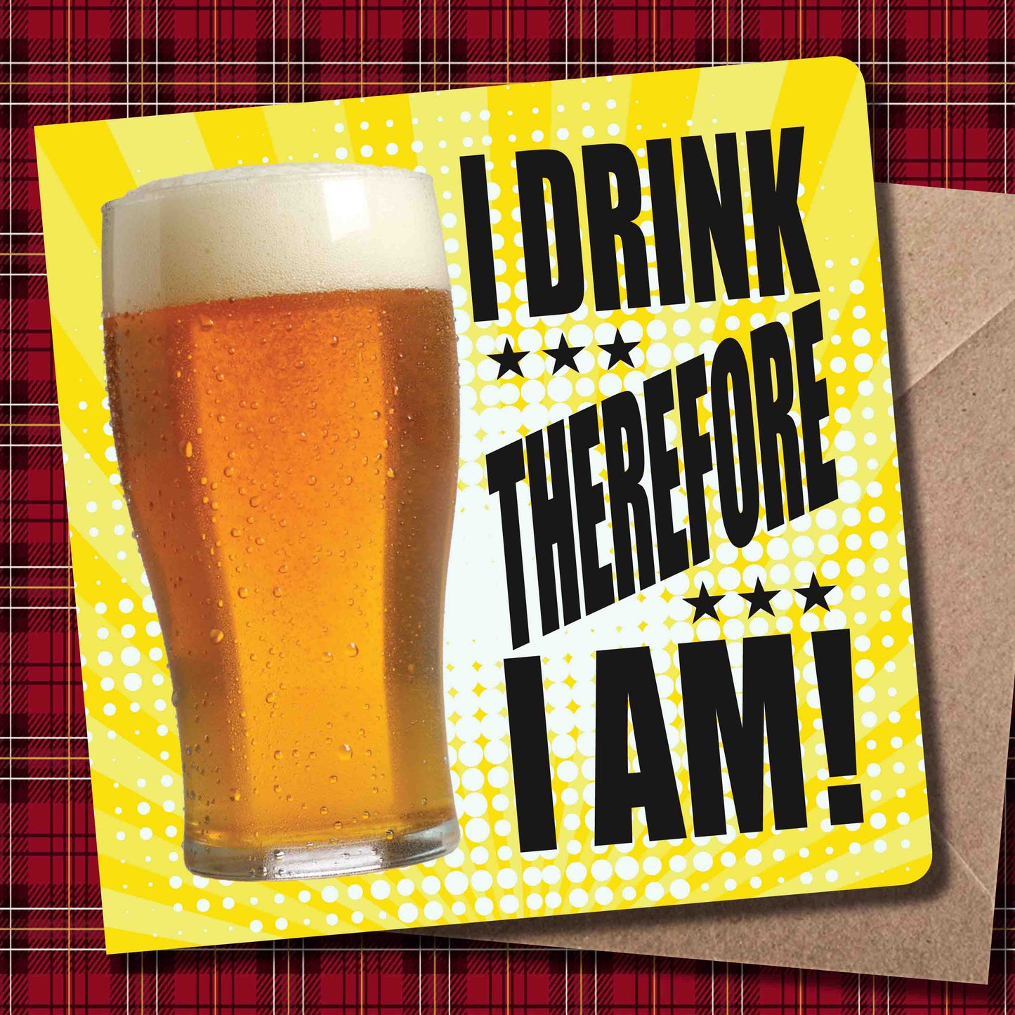 Drink Therefore Art Print + Badge + Bottle Opener + Birthday Card