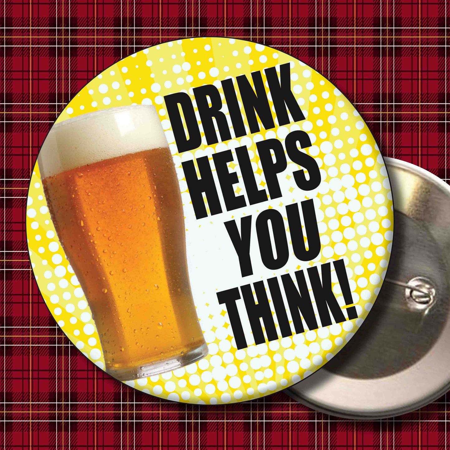 Drink Think Art Print + Badge + Bottle Opener + Birthday Card