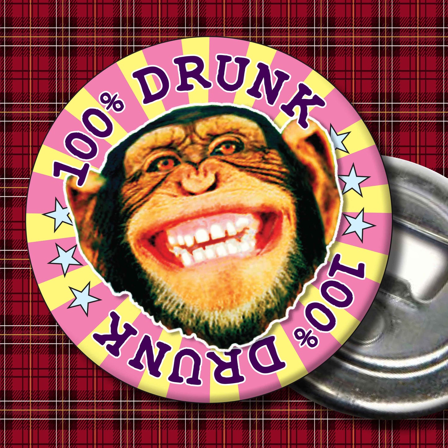 100% Drunk Badge + Bottle Opener