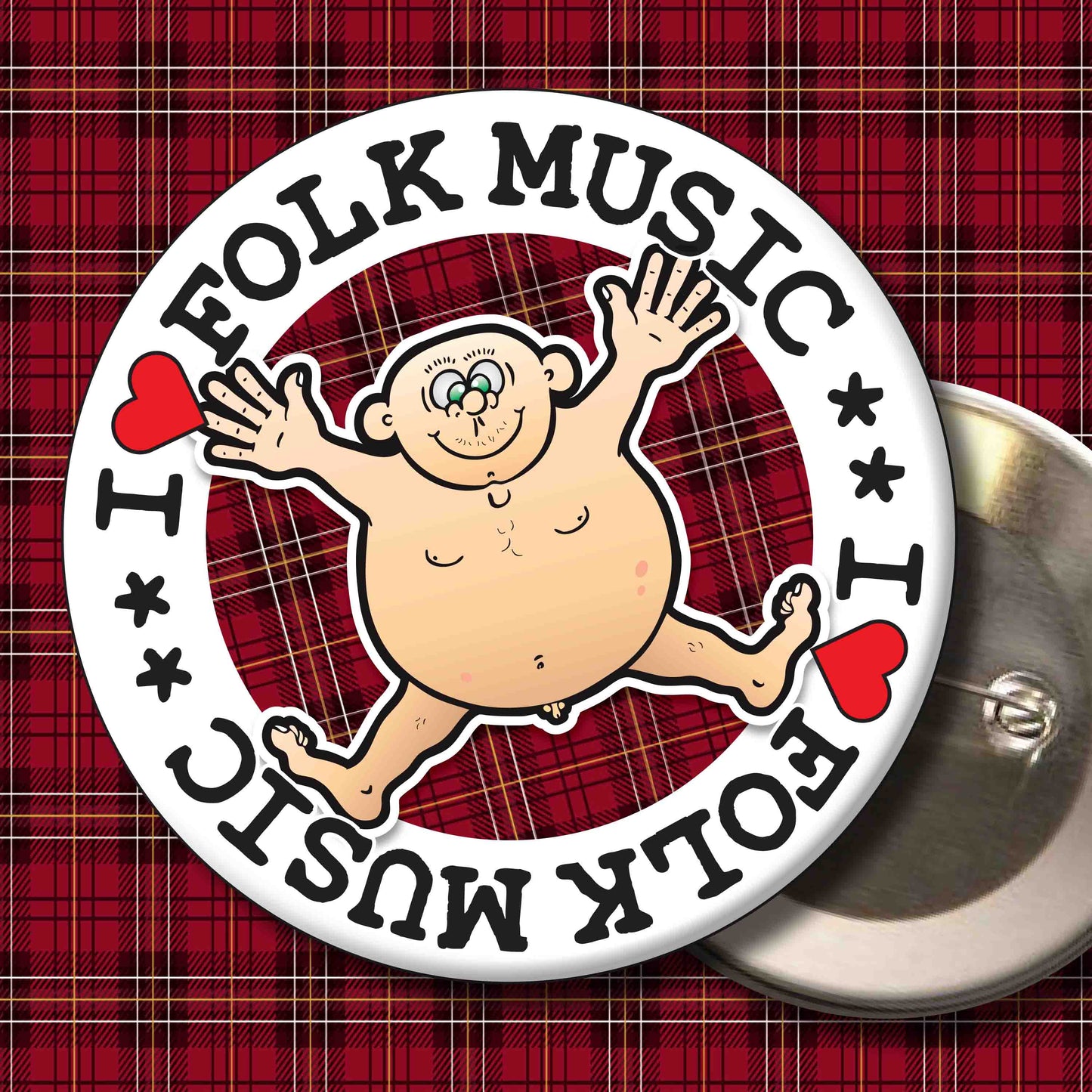 Fat Man "I Love Folk Music" Art Print + Stuff