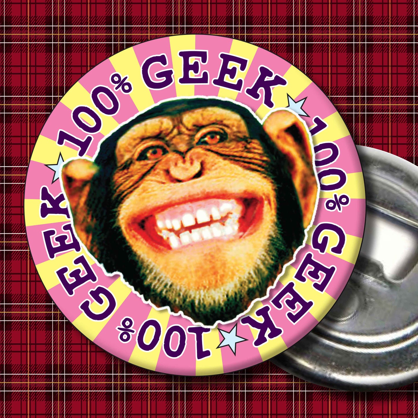 100% Geek Badge + Bottle Opener