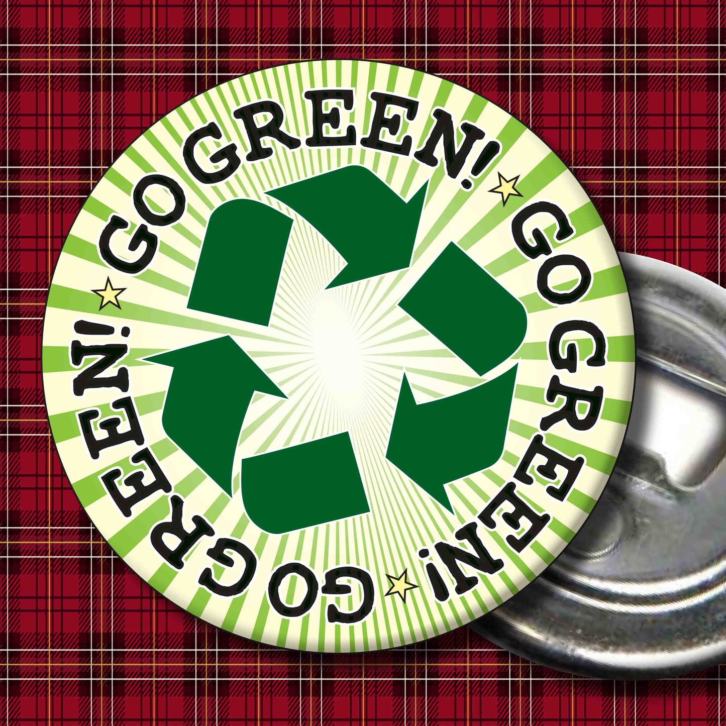 Go Green! Badge + Bottle Opener