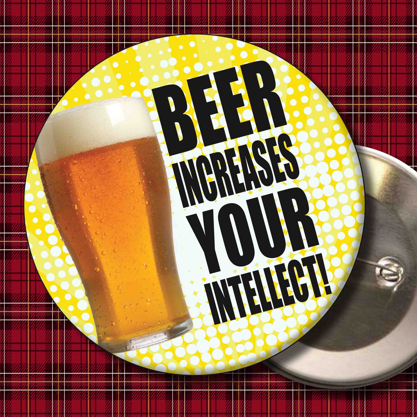 Beer Intellect Art Print + Badge + Bottle Opener + Birthday Card