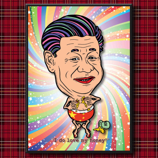 Xi Jinping Getting Saucy In His Undies Art Print