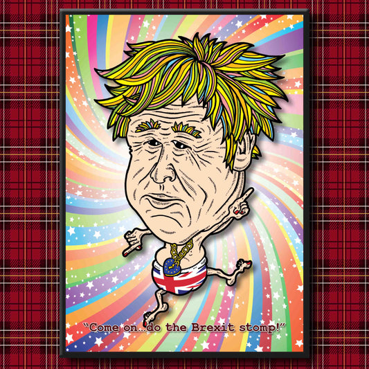 Boris Johnson Disco Dancing In His Undies Art Print