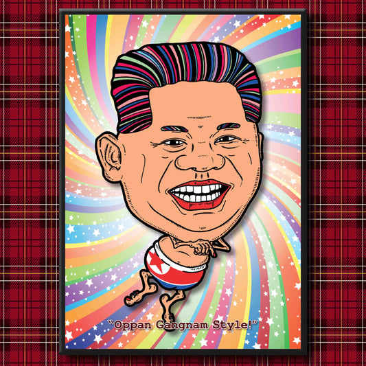 Kim Jong Un Getting Down - "Gangnam Style" Art Print