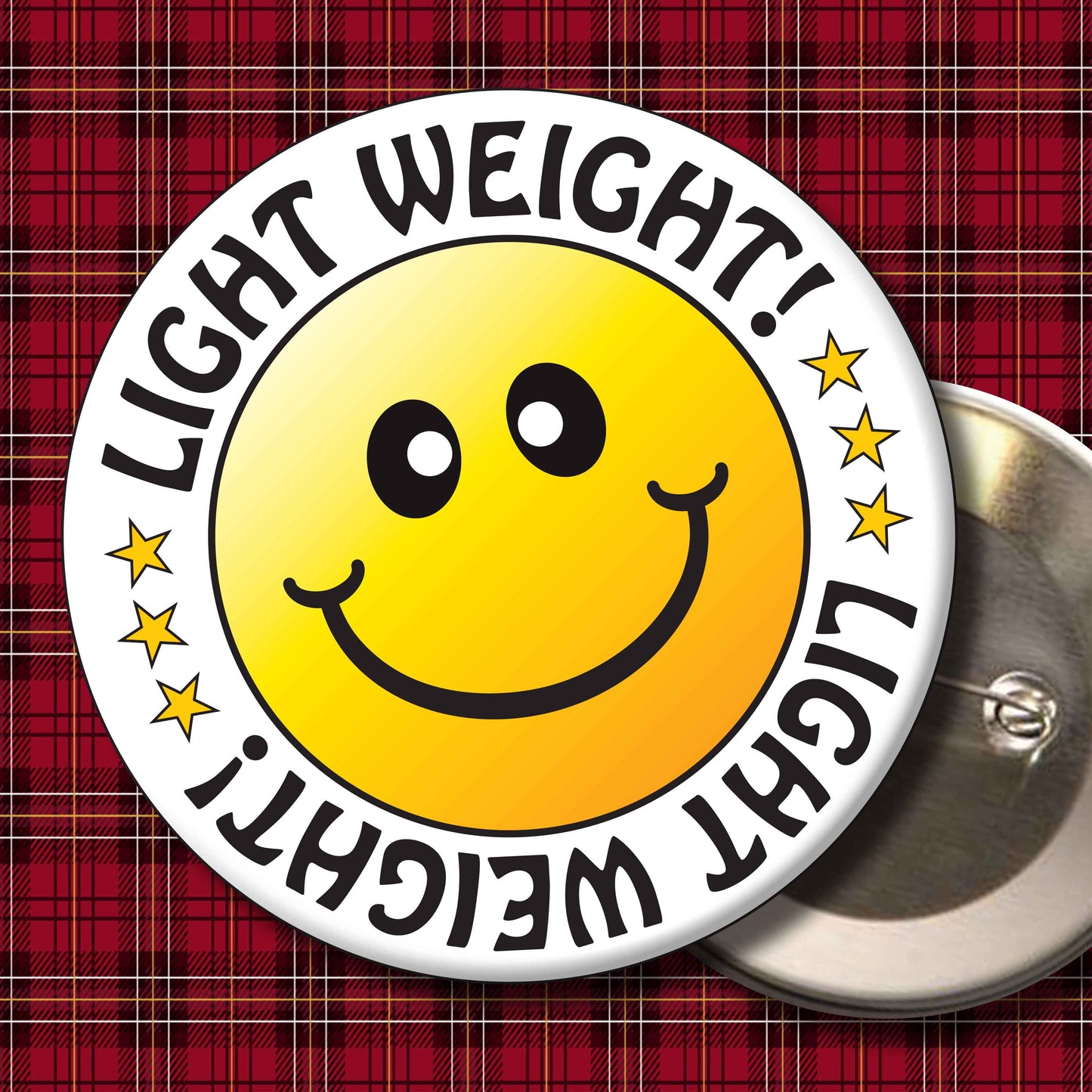 Light Weight! Smiley Badge + Bottle Opener