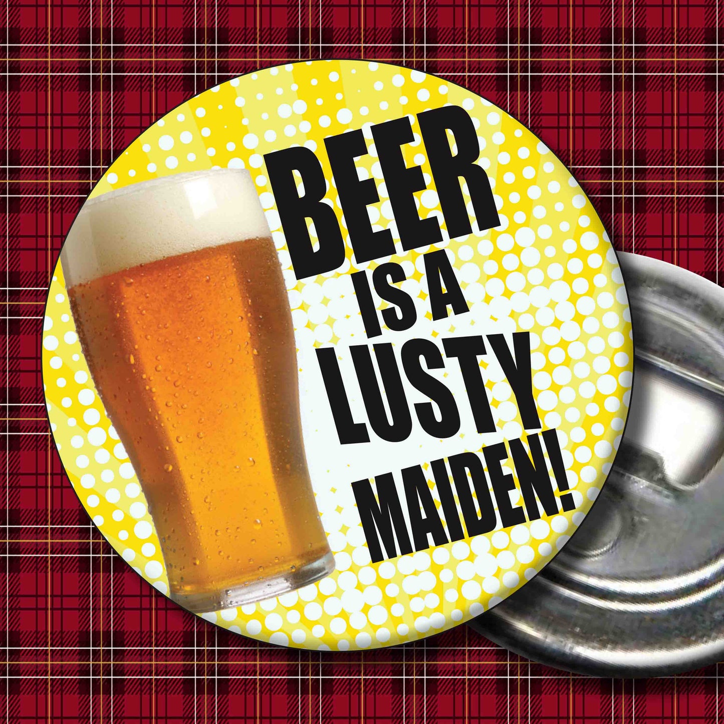 Beer Maiden Art Print + Badge + Bottle Opener + Birthday Card