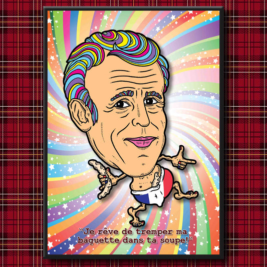 Emmanuel Macron's Hot Baguette Dance Art Print