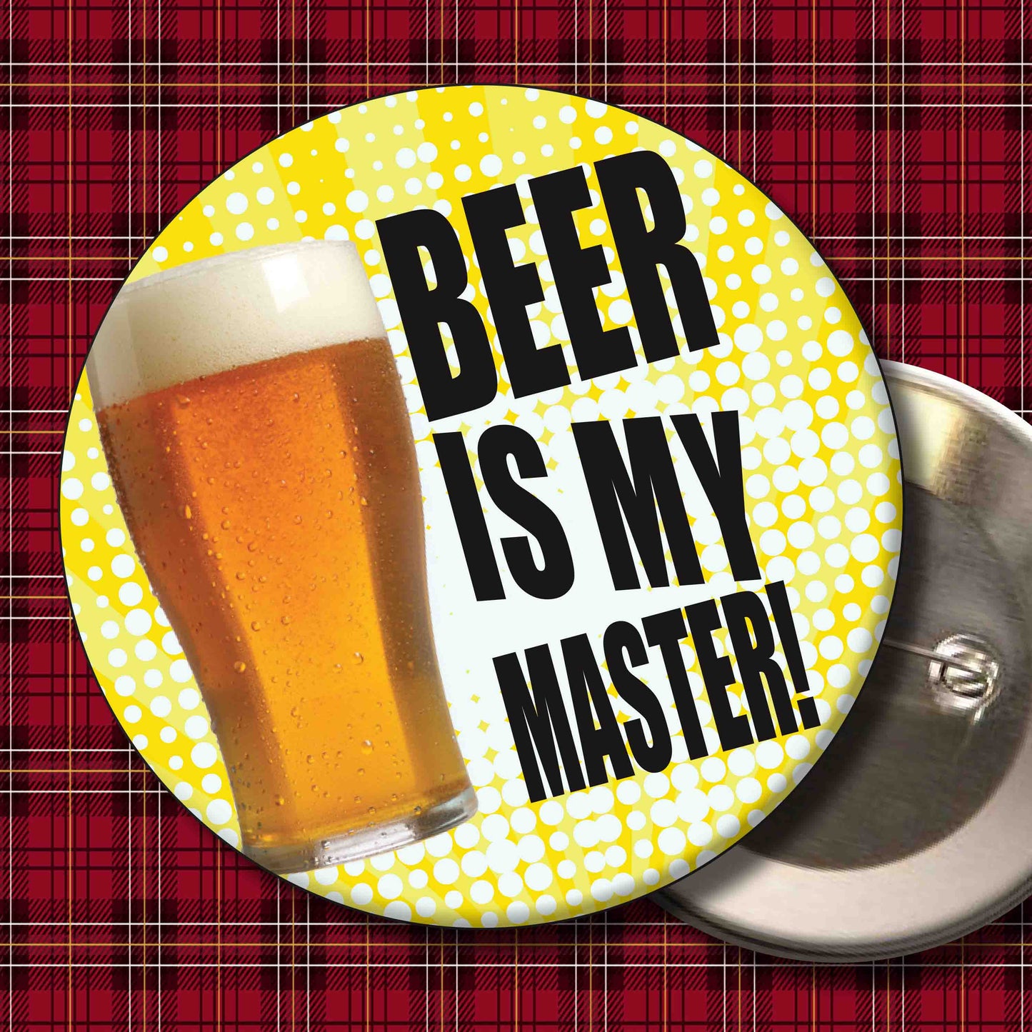 Beer Is My Master! Art Print + Badge + Bottle Opener + Birthday Card