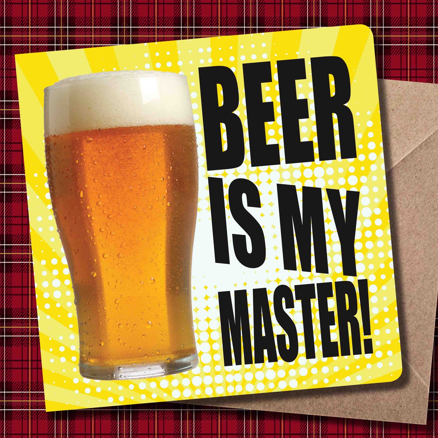Beer Is My Master! Art Print + Badge + Bottle Opener + Birthday Card