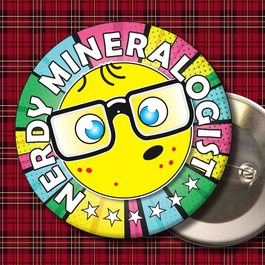 Mineralogist Metal Pin Badge + Bottle Opener