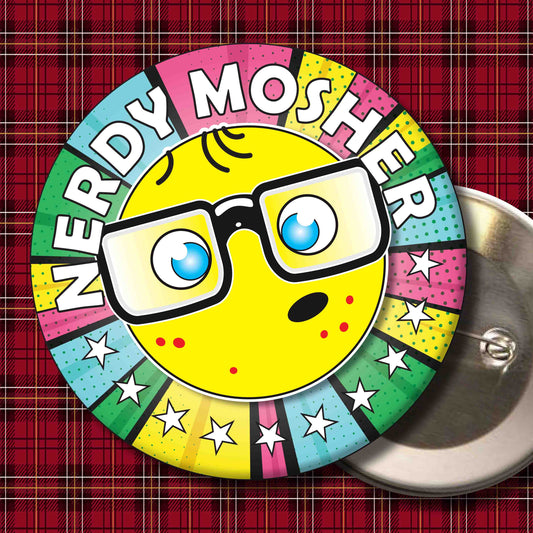 Mosher Metal Pin Badge + Bottle Opener