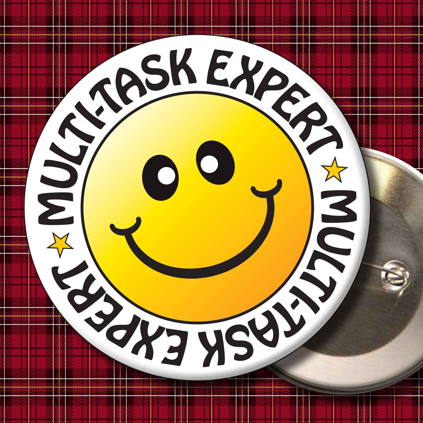 Multi-task Expert Smiley Badge + Bottle Opener