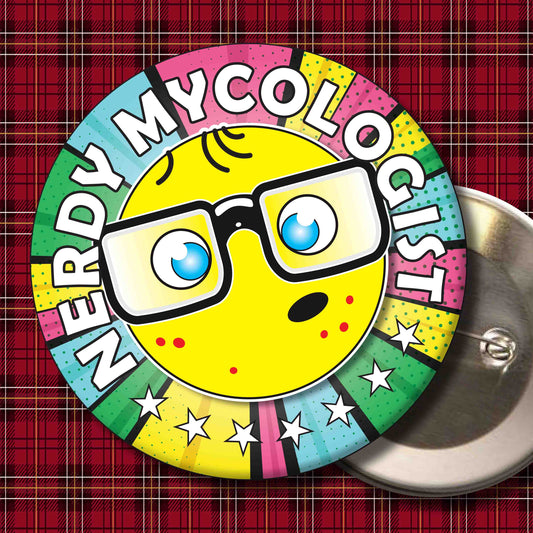 Mycologist Metal Pin Badge + Bottle Opener