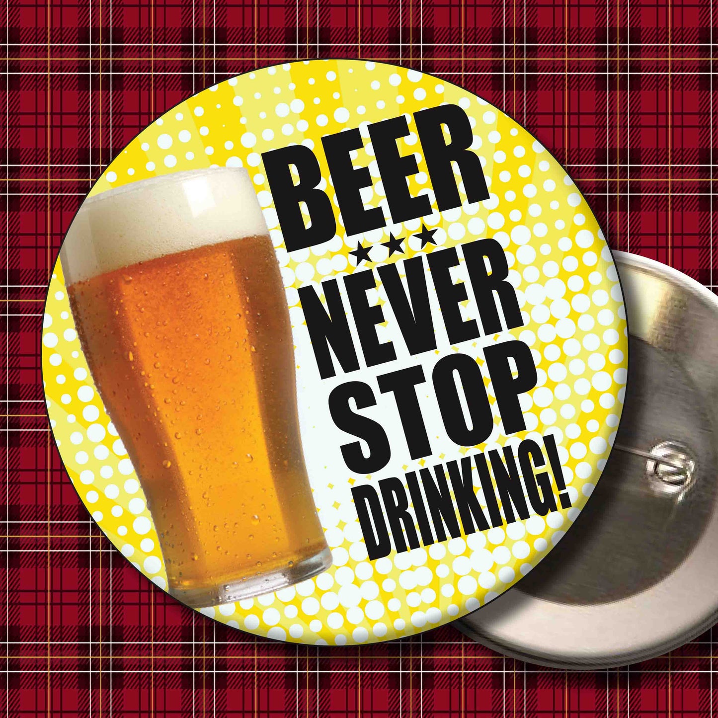Beer Drinking Art Print + Badge + Bottle Opener + Birthday Card