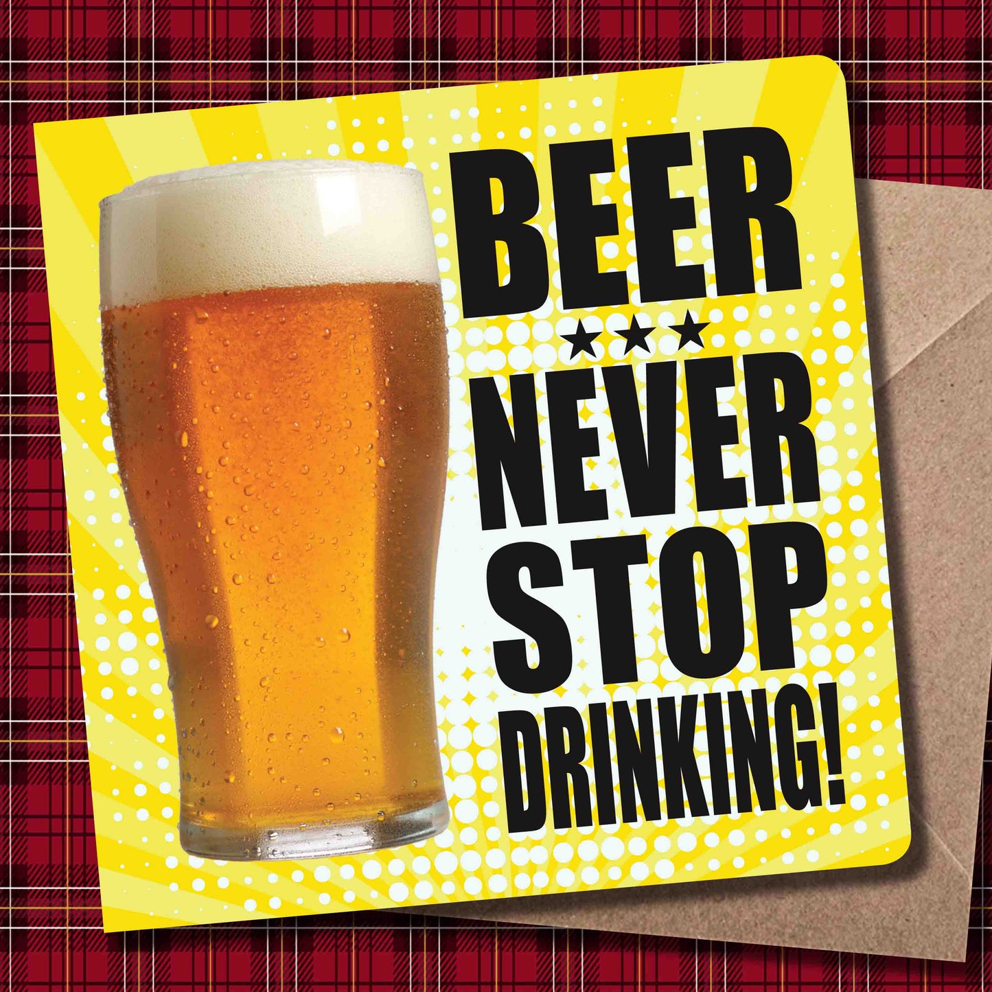 Beer Drinking Art Print + Badge + Bottle Opener + Birthday Card