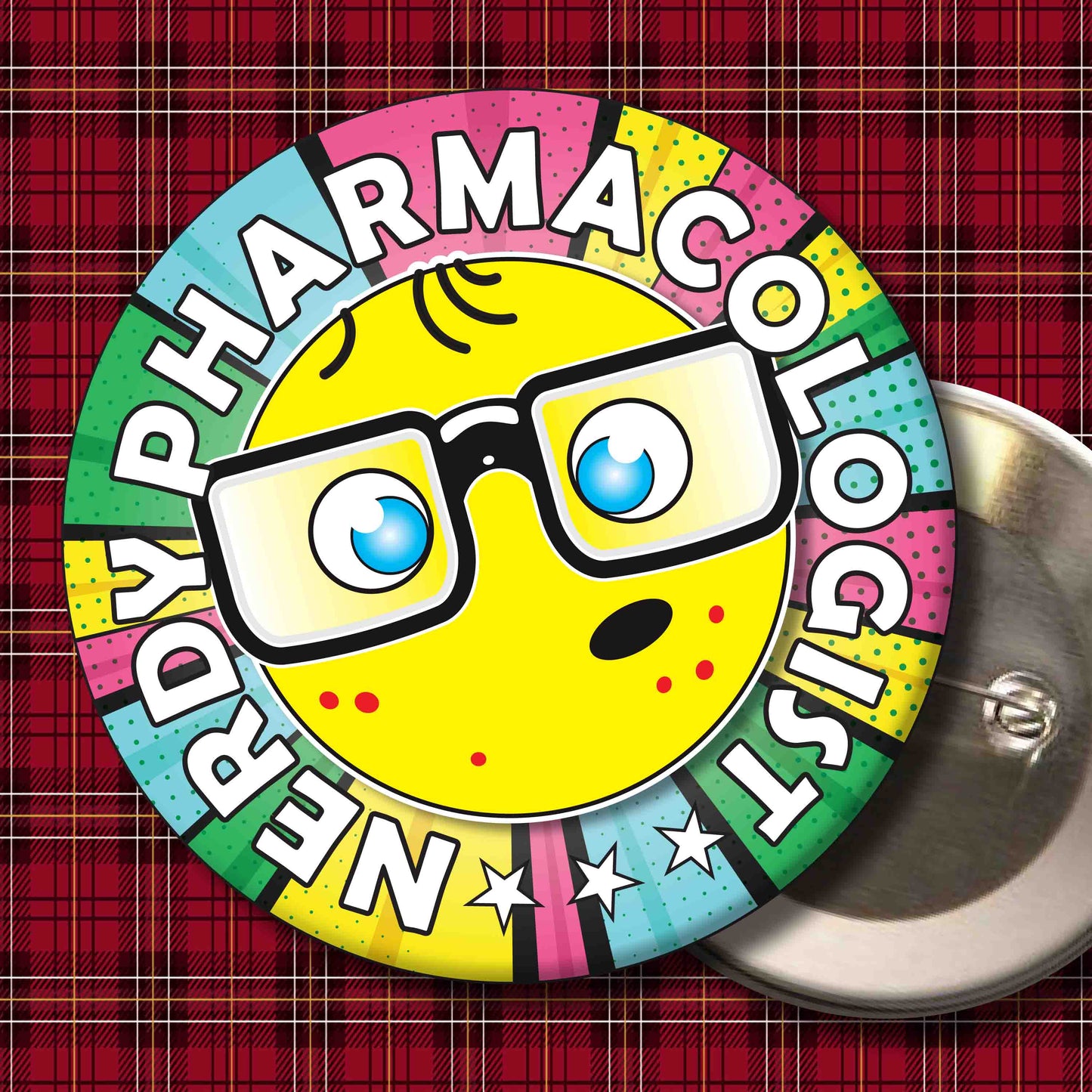 Pharmacologist Metal Pin Badge + Bottle Opener