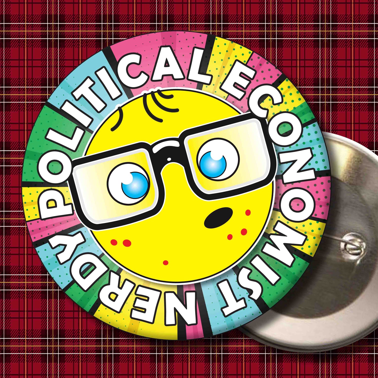 Political Economist Metal Pin Badge + Bottle Opener