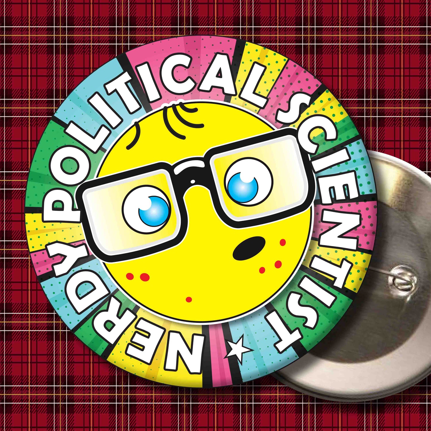 Political Scientist Metal Pin Badge + Bottle Opener