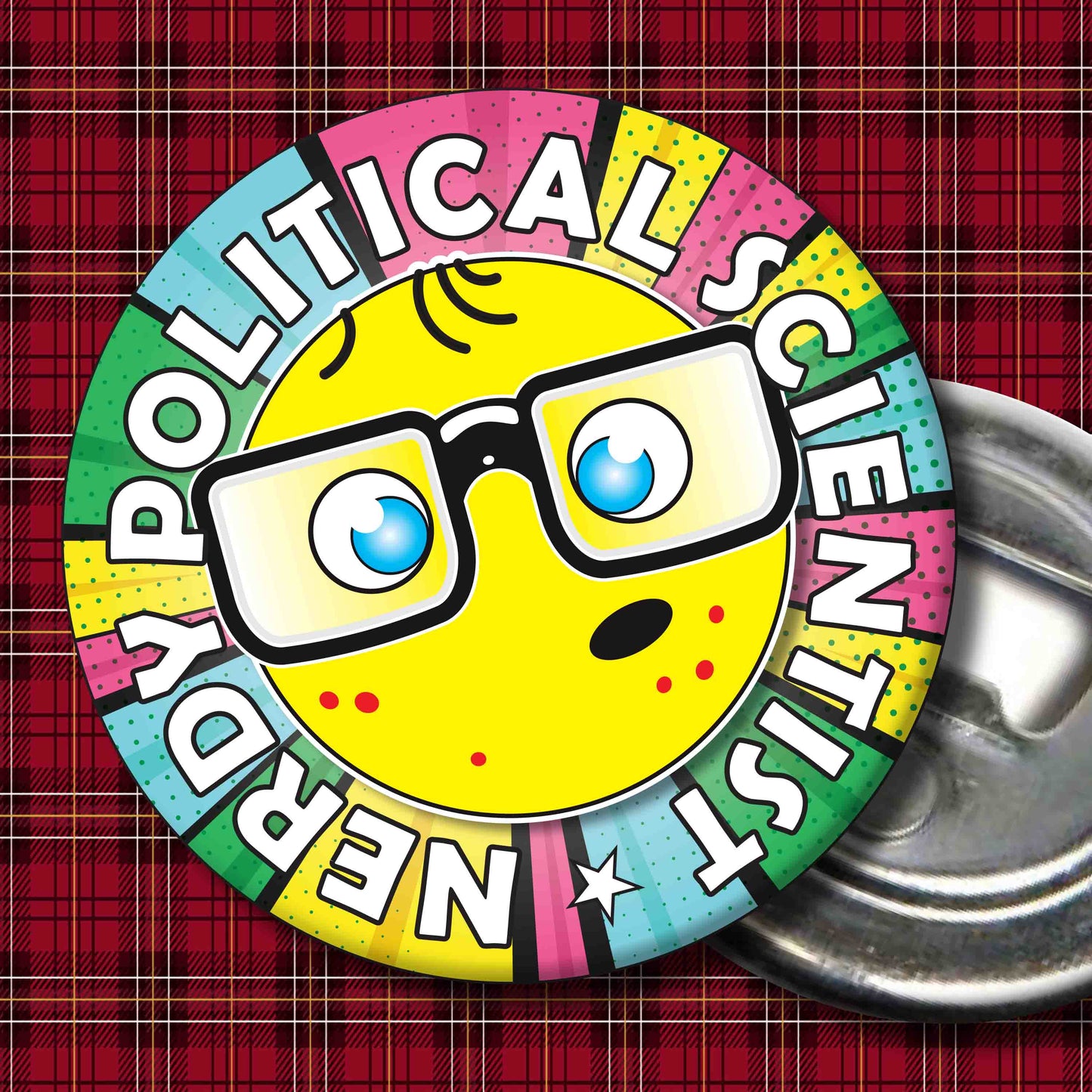 Political Scientist Metal Pin Badge + Bottle Opener