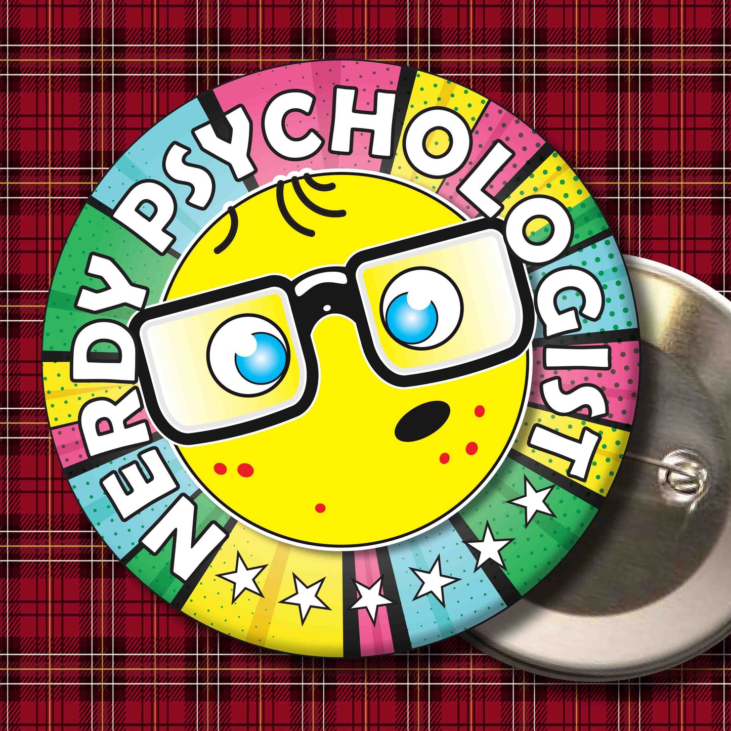Psychologist Metal Pin Badge + Bottle Opener